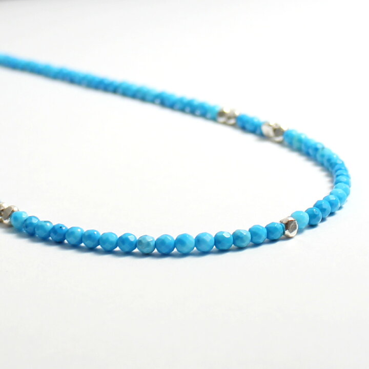 楽天市場】カレンシルバー ターコイズ トルコ石 ネックレス 3mm 40cm 