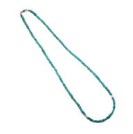 カレンシルバー ターコイズ トルコ石 ネックレス 天然石 パワーストーン 4mm チップビーズ アクセサリー …