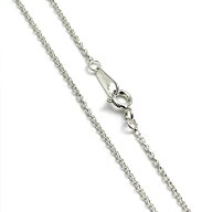 シルバー あずき チェーン ネックレス 幅1．2mm 長さ40cm 45cm 50cm