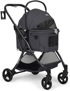 Beberoad R5 ペットカート 分離式 ペットカート 取り外し可能 12-15kg ペットバギー 折りたたみ ペ4輪 前輪360°回転 犬用バギー 多頭用 小型犬 中型犬 ペット キャリーカート ワンタッチ 後輪ブレ