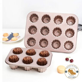カヌレ型 6/12個付 マフィン型 粘りにくいケーキ型 オーブン 冷蔵庫 食洗機対応 安全 アフタヌーンティー キッチン用品 お菓子 パン型 ケーキ型