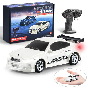 Carox ���W�R�� �h���t�g�J�[ 1/64 �~�j ���� 2�i�K�X�s�[�h�ؑ� 4WD 25�����s �f�W�v�� �S��ᐧ�� �O��LED���C�g�t�� Type-C�[�d �v���[���g �q������RC�J�[ OX96�i�V���j