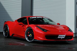 LEAPDESIGN ���[�v�f�U�C�� FERRARI 458Italia �t�F���[�� 458�C�^���A �J�[�{�� �y�G�A��6�_�Z�b�g�z �t�����g�X�|�C���[ �t�����g�_�N�g�E�C���O �T�C�h�X�J�[�g ���A�f�B�t���[�U�[ ���A�X�|�C��