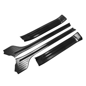 トヨタ ノア ヴォクシー 90 95 系 カーボン調 ステンレス スカッフ プレート キッキング ボード サイド ステップ ガード NOAH VOXY