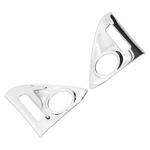 スバル ジャスティ M900 M910 前期 フォグランプ有車用 鏡面 ステンレス フォグ ランプ ライト リング リム ガーニッシュ トリム