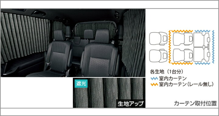 楽天市場】トヨタ 純正 ノア 室内カーテン（遮光機能付き） ZWR90W 