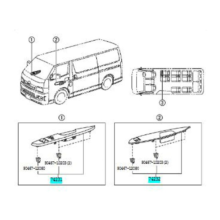 楽天市場】TOYOTA（トヨタ）純正部品 200系ハイエース 1~7型 フロント 
