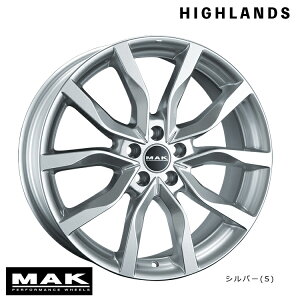 送料無料 マック ハイランズ 8.5J-20 +43 5H-108 新品 MAK HIGHLANDS (S) (20インチ) 5H108 8.5J+43 (1本/2本/4本)