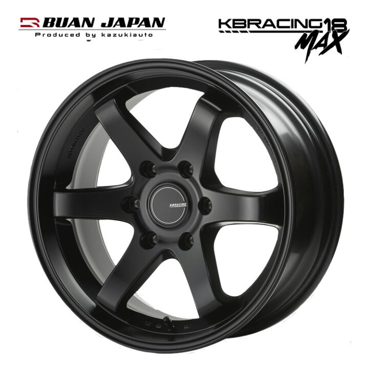 楽天市場】18インチ 6H139.7 8J 8J+38 6穴 ケービーレーシング 18 