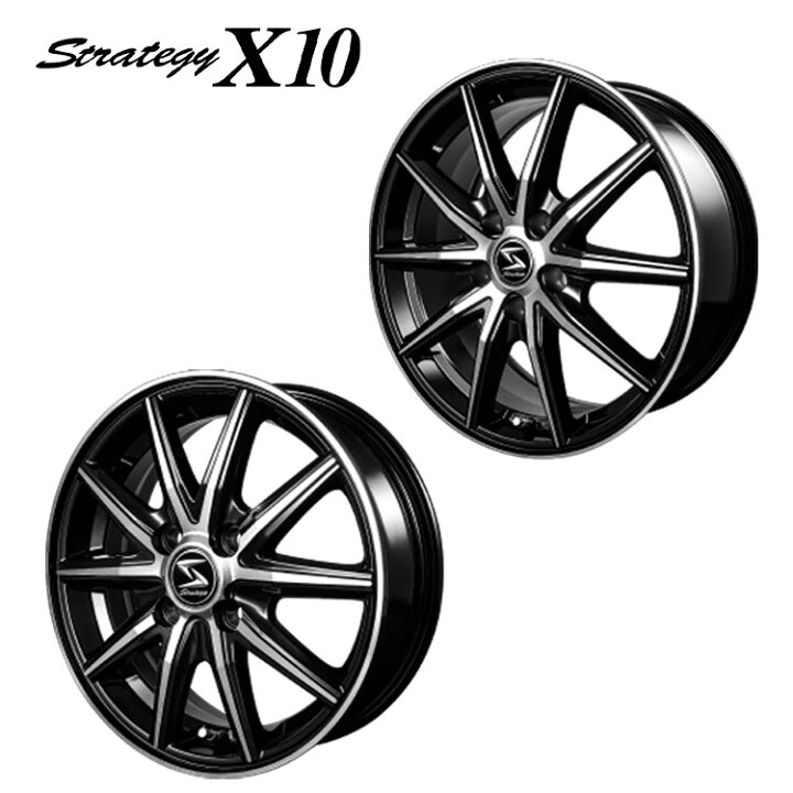楽天市場】12インチ 4H100 3.5J 3.5J+45 4穴 ストラテジーX10 ホイール 