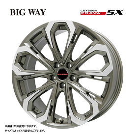 送料無料 ビッグウェイ レイシーン プラバ5X 7J-17 +47 5H-114.3 Leyseen PRAVA 5X (17インチ) 5H114.3 7J+47【4本セット 新品】