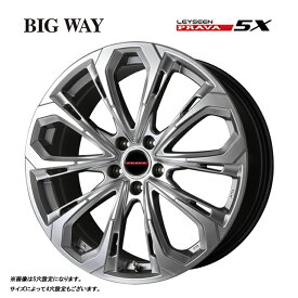 送料無料 ビッグウェイ レイシーン プラバ5X 7J-17 +47 5H-100 Leyseen PRAVA 5X (17インチ) 5H100 7J+47【4本セット 新品】