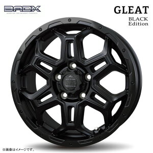 16�C���` 6H139.7 6.5J 6.5J+38 6�� ���b�N�P���[ �u���b�N�G�f�B�V���� �z�C�[�� (1�{/2�{/4�{) �}�b�g�u���b�N BADX ROCK KELLY GLEAT Black Edition �������� �o�h�b�N�X