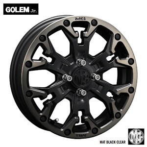 15�C���` 4H100 4.5J 4.5J+43 4�� �G���W�[ �S�[���� �W���j�A �z�C�[�� (1�{/2�{/4�{) MAT BLACK CLEAR CRIMSON MG GOLEM Jr. (MBKC) �������� �N�����\��