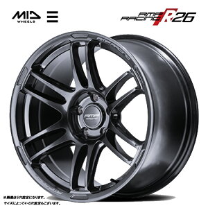 18�C���` 5H100 8.5J 8.5J+45 5�� R26 �z�C�[�� (1�{/2�{/4�{) �f�B�[�v�`�^���V���o�[(DTSL) MID RACING R26 (DTSL) �������� �G���A�C�f�B�[�z�C�[��