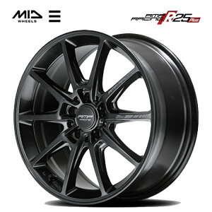 18�C���` 5H114.3 8J 8J+45 5�� R25 Plus �z�C�[�� (1�{/2�{/4�{) �f�B�[�v�`�^���V���o�[(DTSL) MID RACING R25 Plus (DTSL) �������� �G���A�C�f�B�[�z�C�[��