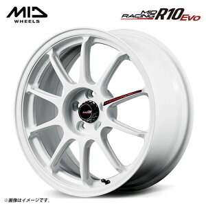 15�C���` 4H100 5J 5J+45 4�� MID���[�V���O R10 EVO �z�C�[�� (1�{/2�{/4�{) �z���C�g MID WHEELS MID RACING R10 EVO �������� MID�z�C�[��