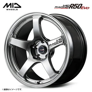 18�C���` 5H114.3 8.5J 8.5J+45 5�� MID���[�V���O R50 EVO �z�C�[�� (1�{/2�{/4�{) �n�C�p�[�V���o�[ MID WHEELS MID RACING R50 EVO �������� MID�z�C�[��