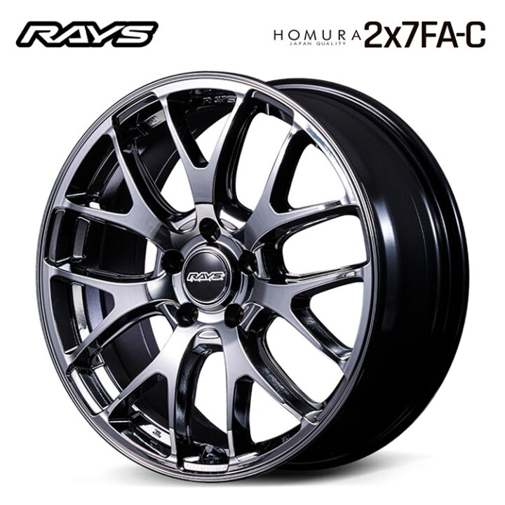 楽天市場】18インチ 5H112 7.5J 7.5J+48 5穴 ホムラ 2x7FA-C ホイール 