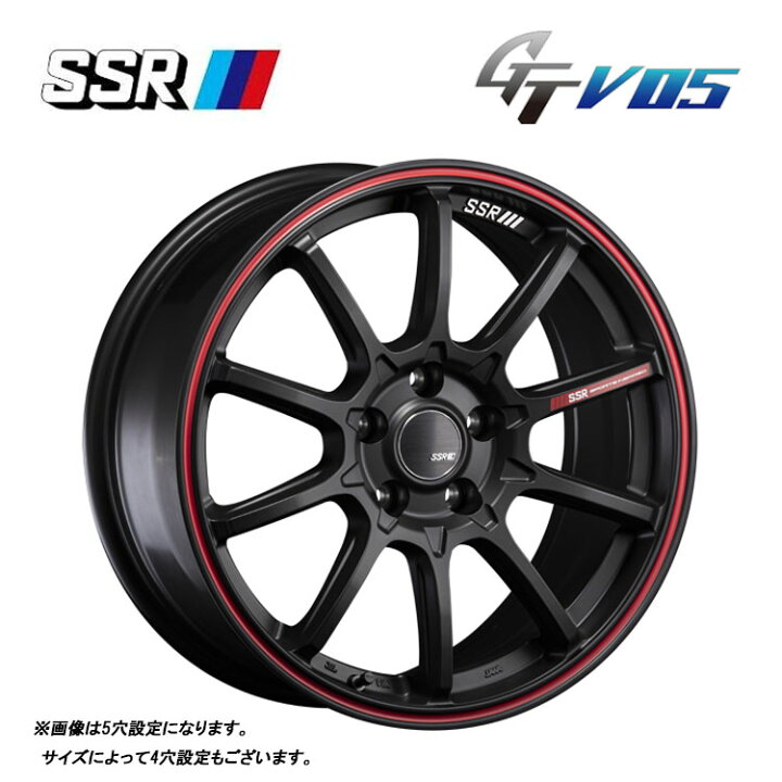 楽天市場】18インチ 5H114.3 8J 8J+38 5穴 GTV 05 ホイール (1本/2本/4 