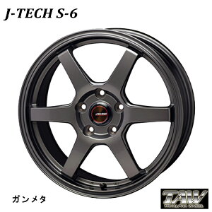 【10/24 20時〜 お買い物マラソン スタート】送料無料 トライアルファ ジェイテック S-6 6J-15 +43 5H-100 新品 TRYALPHA TAW J-TECH S-6 (15インチ) 5H100 6J+43 (1本/2本/4本)