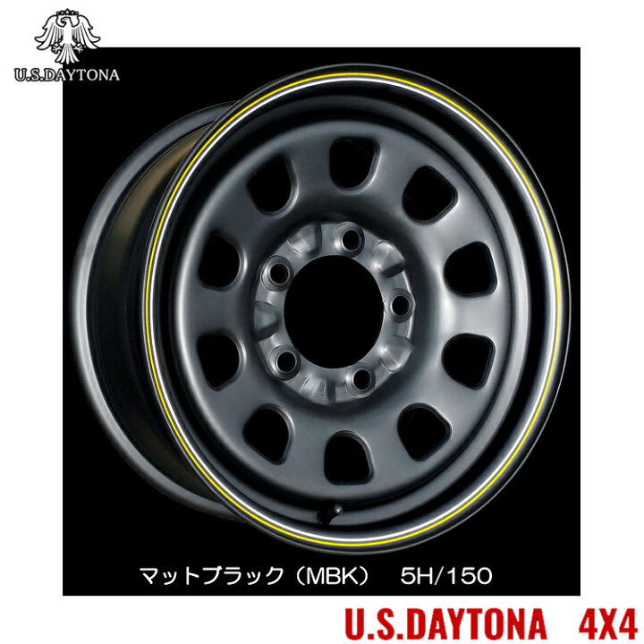 楽天市場】16インチ 6H139.7 8J 8J+0 6穴 レッドライン U.S デイトナ 