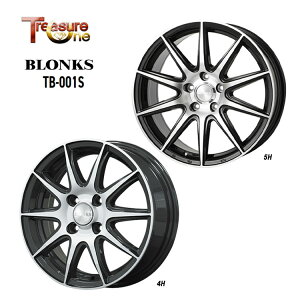 【10/24 20時〜 お買い物マラソン スタート】送料無料 トレジャーワン ブロンクス TB-001S 6J-15 +53 5H-114.3 TreasureOne BLONKS TB-001S (BKP) (15インチ) 5H114.3 6J+53 (1本/2本/4本)