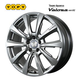 送料無料 トピー チームスパルコヴァローザ ver.02 8J-19 +50 5H-108 Team Sparco Valosa ver.02 (19インチ) 5H108 8J+50【2本セット 新品】