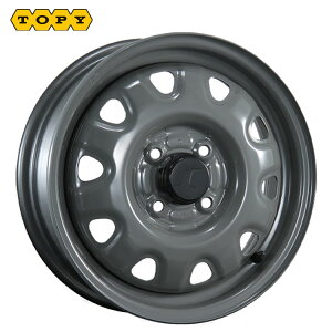 14�C���` 4H100 4.5J 4.5J+45 4�� �X�`�[���z�C�[�� M73 �z�C�[�� (1�{/2�{/4�{) �O���[ TOPY STEEL WHEEL M73 �������� �g�s�[
