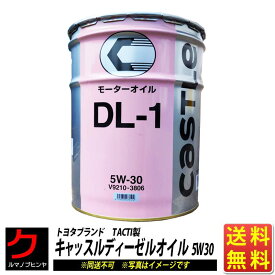 【マラソン限定特価！通常17980円】 ディーゼル エンジンオイル DL1 5W30 ディーゼルオイル モーターオイル DPR DPF キャッスル DL-1 トヨタモビリティパーツ トヨタブランド TACTI タクティ 5w-30 20L缶 ペール缶 送料無料 (沖縄・離島以外) 同送不可 V9210-3806 V92103806