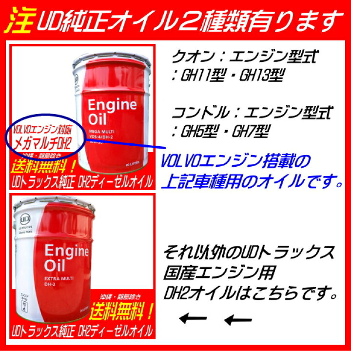 楽天市場】UDトラックス純正 ディーゼルエンジンオイル メガマルチ VDS  