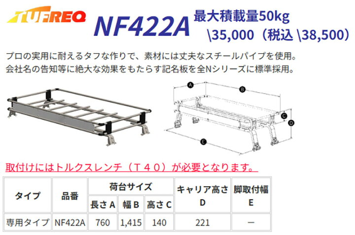 楽天市場】ルーフキャリア キャンターガッツ F24 キャンター ガッツ 