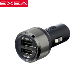 EXEA 星光産業 12V/24V車対応 リバーシブル モニターUSBポート EM-157