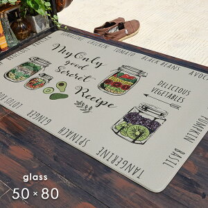 ���փ}�b�g �O���X 50×80 cm PVC �}�b�g ���� �T�b�� �@���� �J�t�F �C���X�g �f�U�C�� ��������
