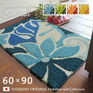 玄関マット ラニカイ 60×90 cm 洗える ハワイアン モンステラ 滑り止め 国産 スミノエ製 オリジナル マ…