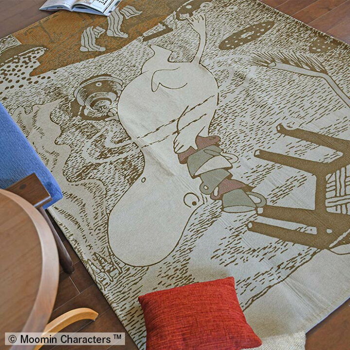楽天市場】ラグ 水中探索 140×200 cm 北欧 MOOMIN ムーミン ゴブラン  
