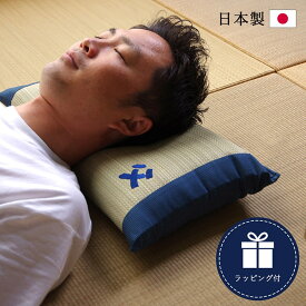 【楽天1位】父の日ギフト 人気 畳枕 父の日 プレゼント 実用的 い草 枕 低反発 ラッピング付「 おとこの枕 くぼみ平枕 ・ 無地 くぼみ平枕 」約50×30cm 親父の場所 低反発チップ お昼寝 枕 い草枕 父 日本 敬老の日 ギフト