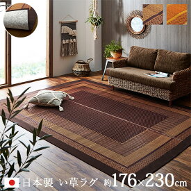 い草ラグ 日本製 ござ おしゃれ ござ ラグ カーペット 「 DXランクス (裏不織布付き) 」 約176×230cm 花ござ 畳カバー センターラグ お掃除簡単 い草 ラグ い草カーペット カーペット おしゃれ 和モダン 和室 洋室 国産 夏