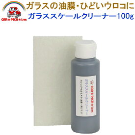 ガラススケールクリーナー100g 【業務用、ウインドウ、ガラス、油膜除去クリーナー、ウロコ除去、スケール汚れ、雨ジミ除去、雨ジミクリーナー、プロ仕様、簡単施工、洗車用品、カーケア用品、激安、特価】