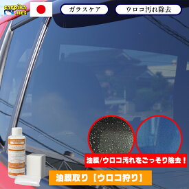 油膜取り カーピカネット ウロコ狩り 150g フロントガラス サイドガラス 下地処理 ガラスケアアイテム ウィンドウコーティング剤 持続 窓ガラス撥水 油膜取り ウロコ取り カーピカネット 洗車用品 車 ガラス 水垢落とし