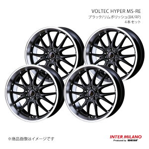 INTER MILANO �C���^�[�~���m VOLTEC HYPER MS-RE �z�C�[�� 4�{�Z�b�g�y20×8.5J 5-114.3 INSET45 �u���b�N/�����|���b�V���z