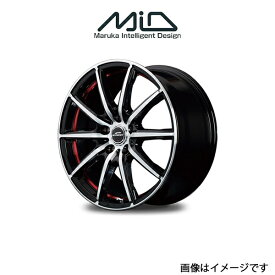 MID シュナイダー SX 2 アルミホイール 4本 アウトランダー GF系(17×7J 5-114.3 INSET38 ブラックポリッシュ+アンダーカットレッドクリア)SCHNEIDER SX 2