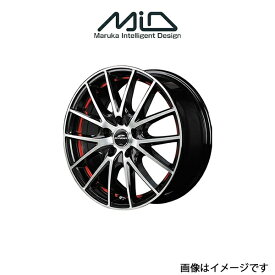 MID シュナイダー RX27 アルミホイール 4本 ラウム 20系(15×5.5J 4-100 INSET43 ブラックメタリックポリッシュ+アンダーカットレッドクリアー)SCHNEIDER RX27