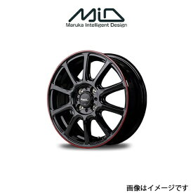 MID ラピッドパフォーマンス ZX10 アルミホイール 1本 サクラ B6AW(14×4.5J 4-100 INSET45 ブラック+リムレッドライン)RAPID PERFORMANCE ZX10