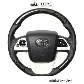 レアル ステアリング オリジナルシリーズ(ブラックカーボン)MIRAI 10系 50-BKC-BK REAL
