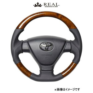 レアル ステアリング オリジナルシリーズ(42ブラウンウッド)ミライース LA350S/LA360S DIA-42BRW-BK REAL