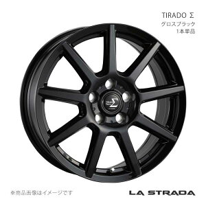 LA STRADA ���E�X�g���[�_ TIRADO �� �e�B���[�h�E�V�O�} �A���~�z�C�[�� 1�{�y17×6.5J 5-120 +40 �O���X�u���b�N �����zLTS765M40FB