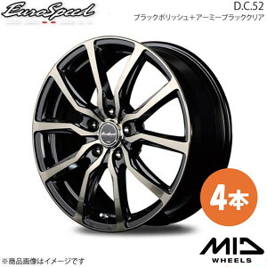 EuroSpeed/D.C.52 XebvS RKn A~zC[ 4{Zbg y16×6.5J 5-114.3 INSET53 ubN|bV{A[~[ubNNAz