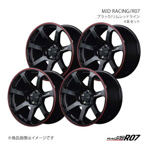 MID RACING/R07 ZCo[ UAn A~zC[4{Zbgy17×7.0J 5-114.3 INSET48 BRRzX15777057348BKR0×4