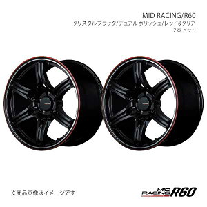 MID[VO/R60 A~zC[2{Zbgy18×9.5J 5-114.3 INSET22 zMID RACING/R60